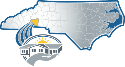 Map showing the location of Forest City within the state of North Carolina